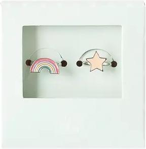 Produktbild Global Affairs Kinder-Fingerringe, Regenbogen & Stern