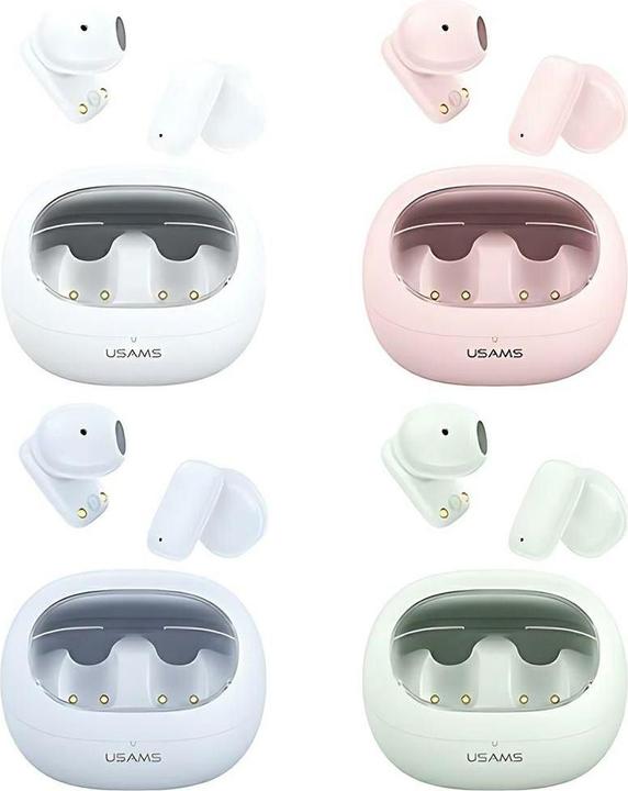 Actual product image Usams Słuchawki Bluetooth 5.3 TWS TD Series bezprzewodowe różowy/pink BHUTD03 (TD22) (5 h, Wireless)