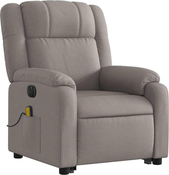 Immagine prodotto VidaXL Poltrona massaggiante Poltrona stand-up Poltrona TV Poltrona relax Poltrona Tessuto Taupe