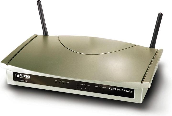 Immagine prodotto Planet 802.11g WiFi DECT/VoIP Router SIP - due canali vocali - Voice-Over-IP - Voice-Ov