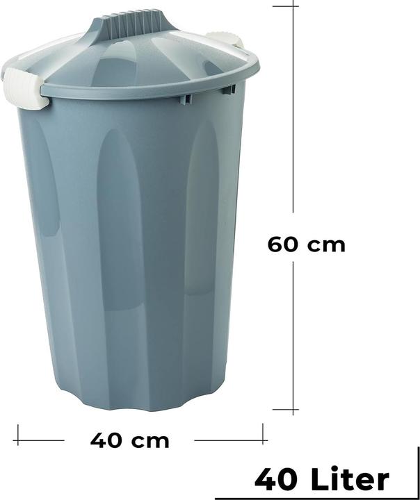 Actual product image 2friends 3er Set Mülltonnen mit Deckel (40 l)