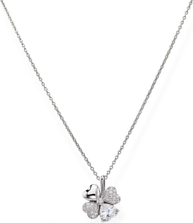 Amen Collana originale in argento con zirconi Love CLPQUBB (catena. ciondolo) (L) (Argento 925, 40 cm)