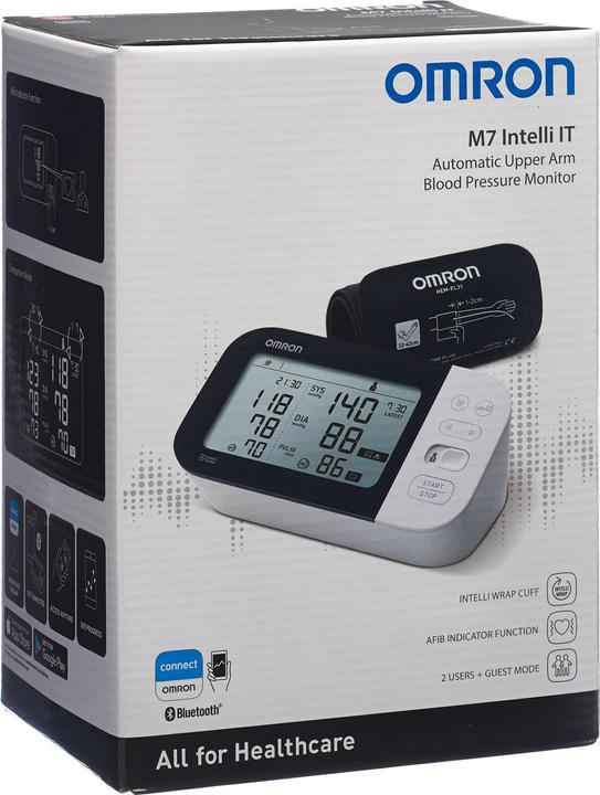 Actual product image Omron M7 Intelli IT (Blood pressure monitor upper arm)