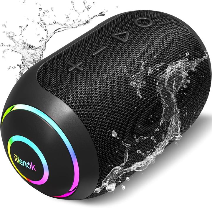 Produktbild Rienok Wasserdichter Bluetooth Lautsprecher (10 h, Akkubetrieb)