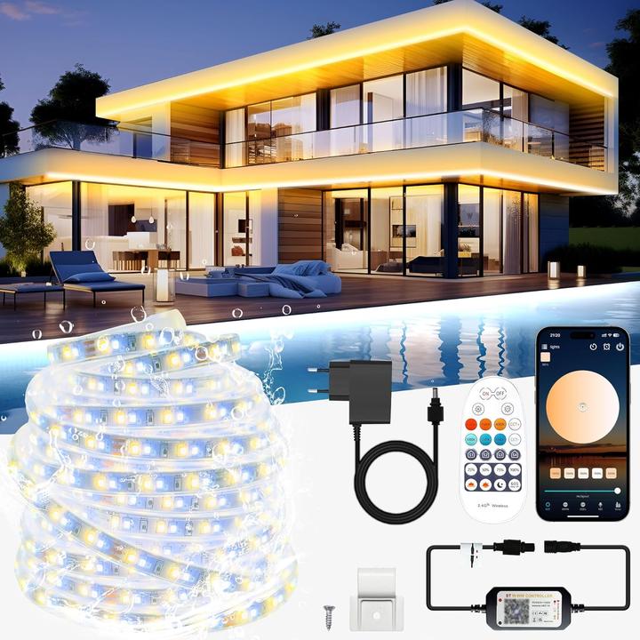 Actual product image Lumina Swiss 30m Set SmartLED Weiss Outdoor IP67 (Cold White, Neutral White, Warm white, 3000 cm, Outdoor)