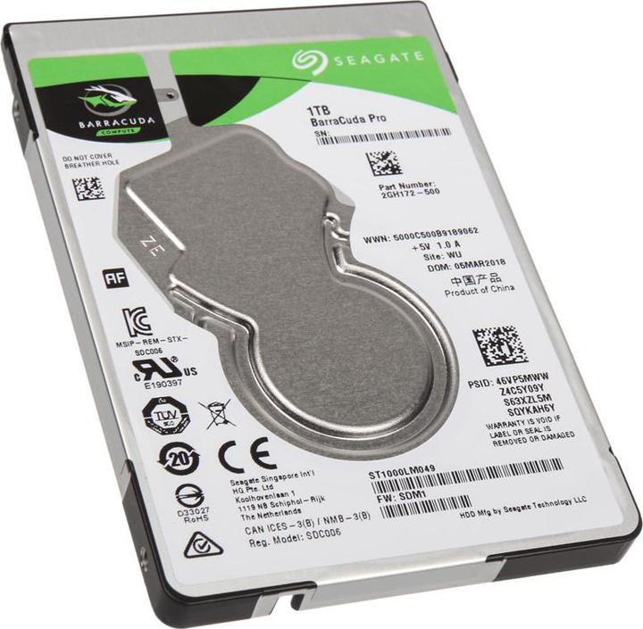 Actual product image Seagate BarraCuda Pro (1 TB, 2.5", SMR)