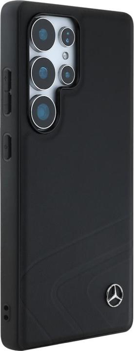 Produktbild Mercedes Leather Horizontal Debossed Curves MagSafe Case for Samsung Galaxy S25 Ultra - Black (Samsung Galaxy S25 Ultra)