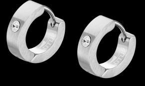 Image du produit Lotus Style - Boucles d'oreilles rondes modernes en LS2160-4 / 2 acier (L) (Acier inoxydable)