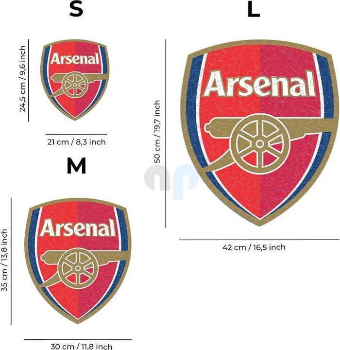 Produktbild Iconic Arsenal FC - Logo - Holz Puzzle Grösse M (270 Teile) (270 Teile)
