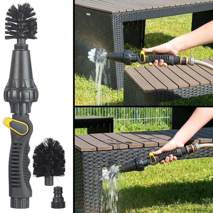 Actual product image Royal Gardineer Rotating cleaning brush attachment for garden hose