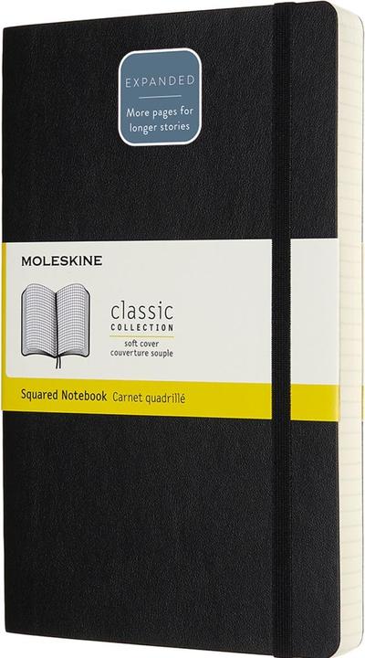 Actual product image Moleskine L/A5 - Notebook - extended version (A5, Checked, Soft cover)