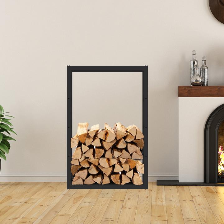Produktbild Wiltec Toboli Kaminholzregal 150x25x100cm Metall Kaminholzständer Innen Aussen Brennholz (150 x 25 x 100 cm)
