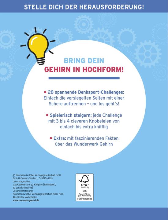 Produktbild Die ultimative Rätsel-Challenge Gedächtnistraining (Deutsch, Naumann & Göbel, 2023)