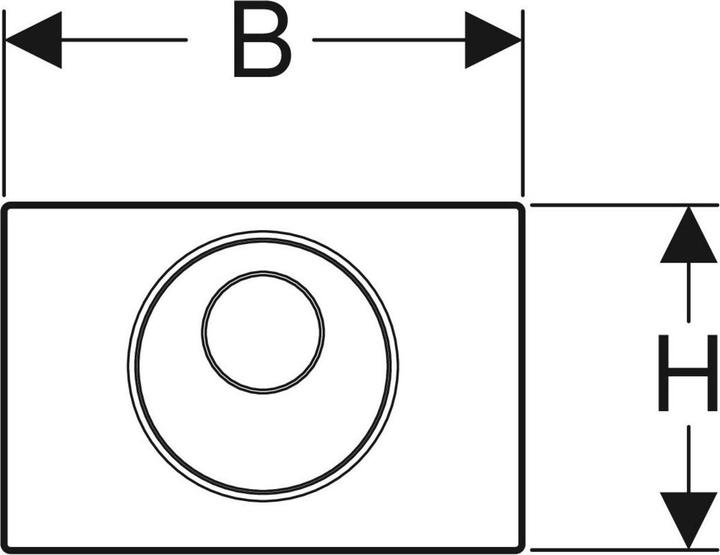 Image du produit Geberit Panneau d'enregistrement Sigma10 à 2 boutons avec alimentation par piles et enregistrement sans