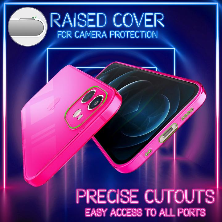 Actual product image Nalia Clear Neon Cell Phone Case (Apple iPhone 12 mini)