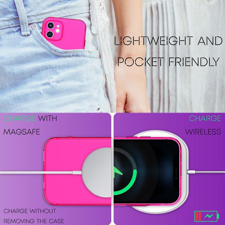 Actual product image Nalia Clear Neon Cell Phone Case (Apple iPhone 12 mini)