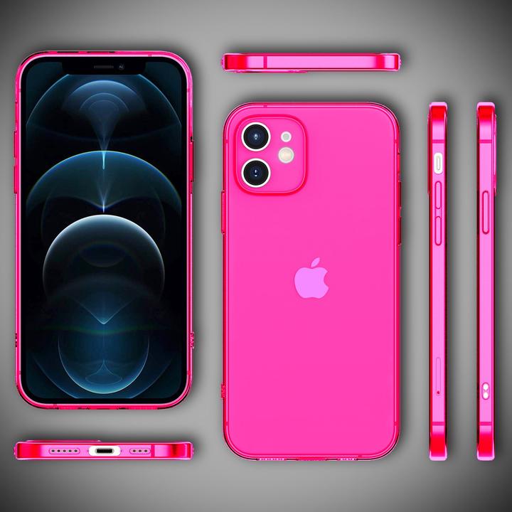 Actual product image Nalia Clear Neon Cell Phone Case (Apple iPhone 12 mini)