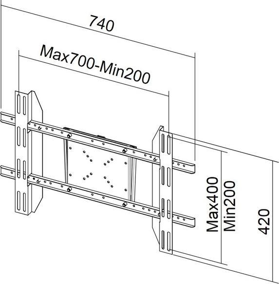 Produktbild Multibrackets Halterung zu Monitorständer, schwarz, max 40kg