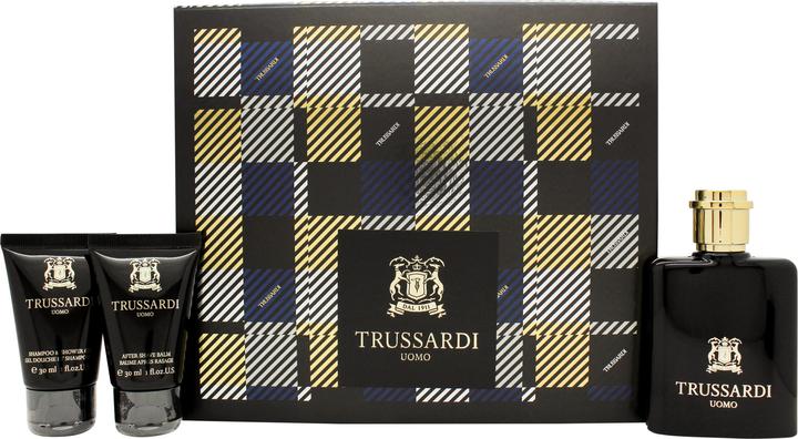 Actual product image Trussardi Uomo Tweed Weekend EDT 50ml Shower Gel 30ml Aftershave