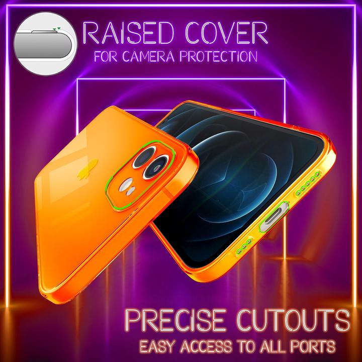 Actual product image Nalia Clear neon cell phone case (Apple iPhone 12)