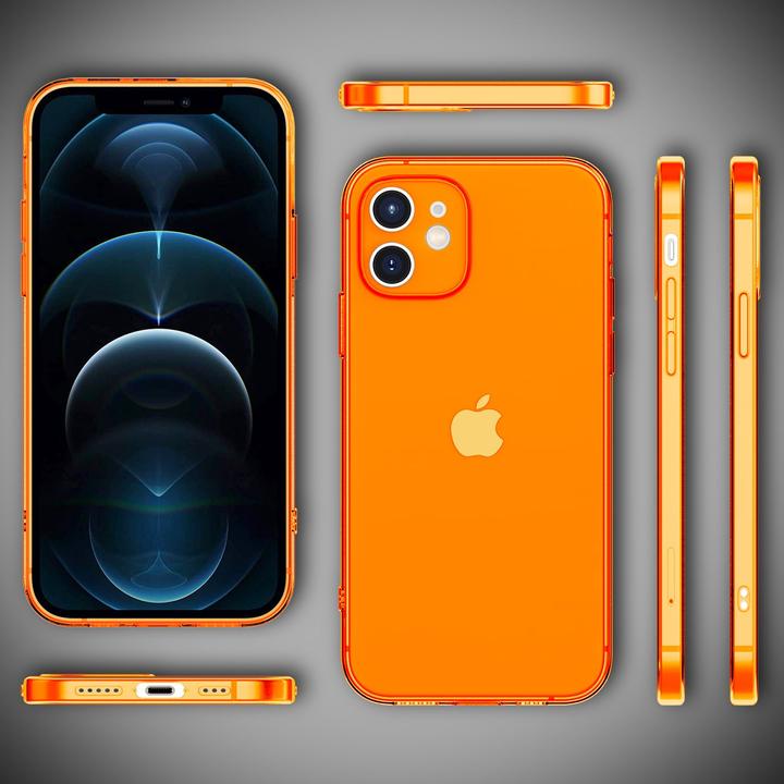 Actual product image Nalia Clear neon cell phone case (Apple iPhone 12)