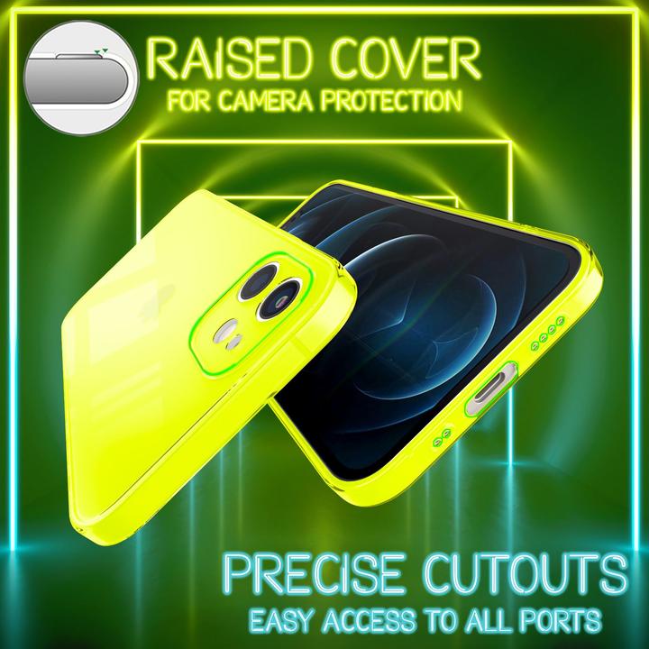 Actual product image Nalia Clear Neon Cell Phone Case (Apple iPhone 12 mini)