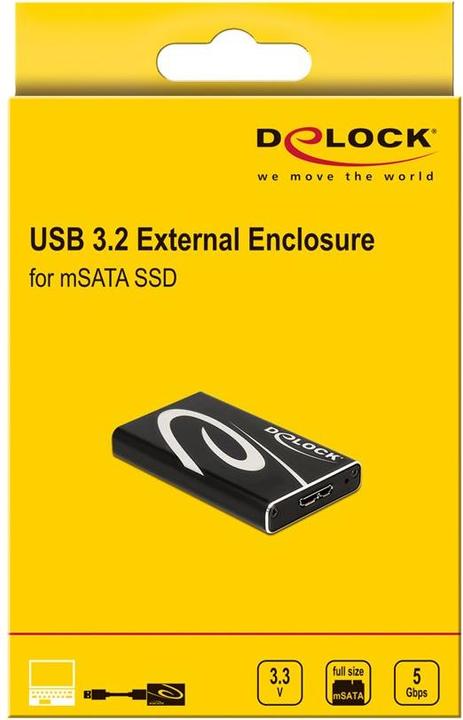 Produktbild Delock 42006 Externes Gehäuse (mSATA)