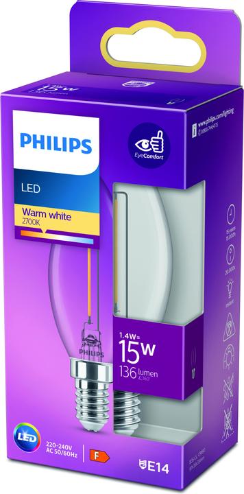 Produktbild Philips Lampe (E14, 1.40 W, 136 lm, 1 x, F)