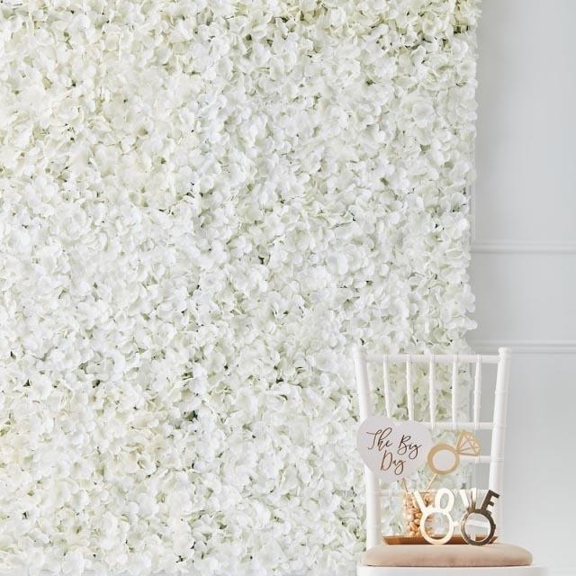 Image du produit Ginger Ray Mur de fleurs Décoration blanche