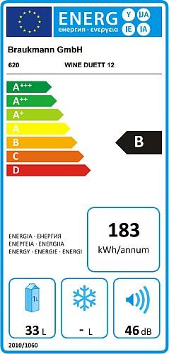 Energie-Label Caso Wine Duett 12