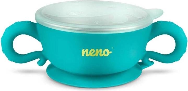 Actual product image Neno POLPO set thermal baby dishes, baby food container, baby spoon, baby fork, 200ml bottle.