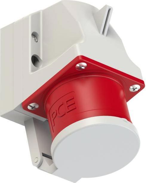 Actual product image PCE 525-6d Wall-mounted appliance test. 32A 5p 6h with hinged cover