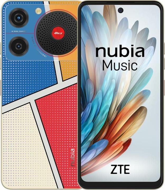 Actual product image Nubia Mobile Phone Music / 4GB / 128GB / (128 GB, Pop art, 6.60", Dual SIM, 50 Mpx, 4G)