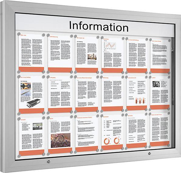 Actual product image kaiserkraft Showcase (Magnet board, 138 x 102.5 cm)