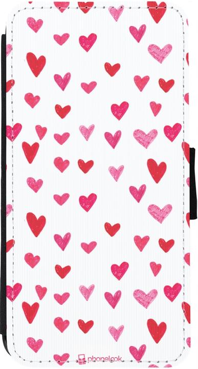 Immagine prodotto PhoneLook Portafoglio Cover Nero San Valentino 2022 Molti Cuori Rosa (Apple iPhone 13)