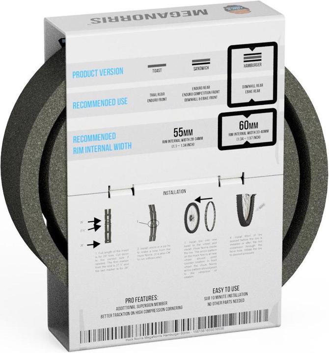 Actual product image Huck Norris Tire insert Meganorris Hamburger, width 60 mm