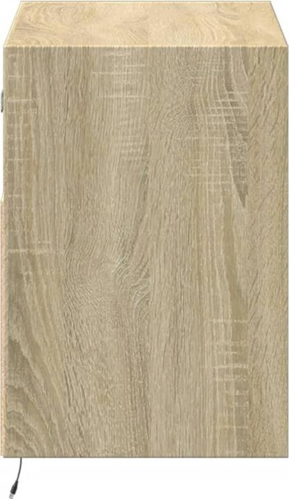 Immagine prodotto VidaXL Mobile TV Parete attrezzata Lavagna bassa Appeso con illuminazione LED Rovere Sonoma