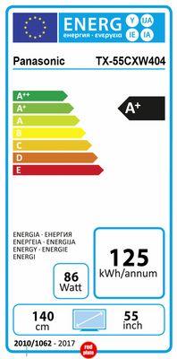 Energy Label Panasonic Tx-55cxw404 (LED, 4K)