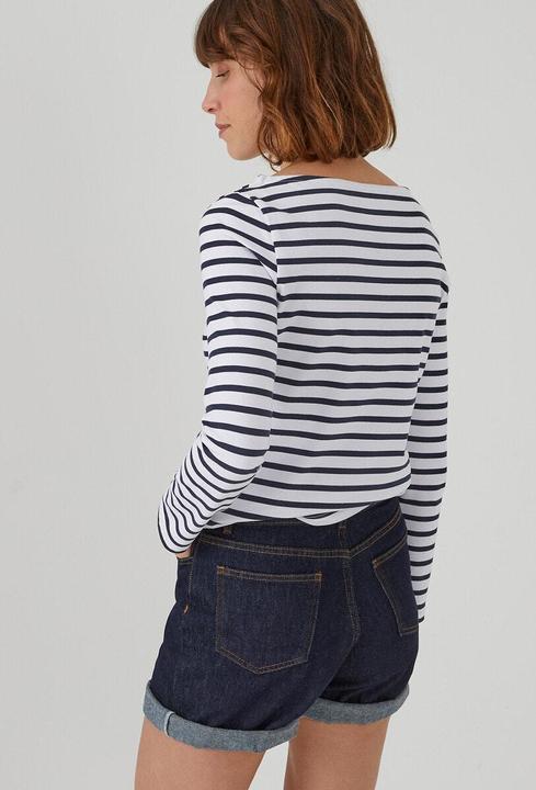 Produktbild La Redoute Collections Langarmshirt mit U-Boot-Ausschnitt und Streifenmuster (XS)