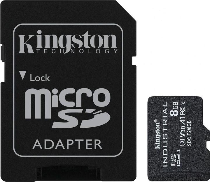 Image du produit Kingston Carte Ind. SD +ADP 8GB pSLC (8 Go, SDHC, U3, UHS-I)