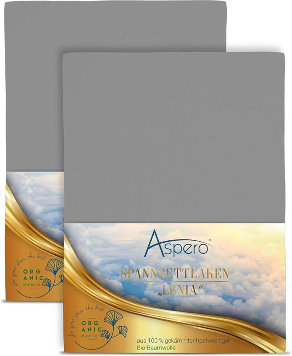 Actual product image Aspero 2 x Organic cotton chip bed sheets - 5240 (160 x 200 x 35 cm)
