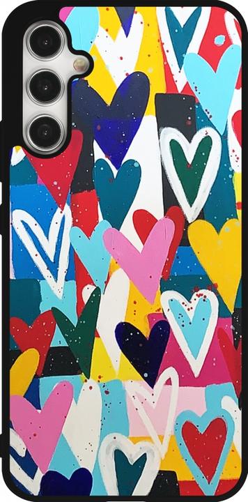 Image du produit PhoneLook Coque Silicone rigide noir Joyful Hearts (Samsung Galaxy A34 5G)