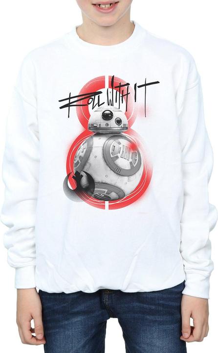 Actual product image Star Wars Boys The Last Jedi BB-8 Roll With It Sweatshirt (140, 146)