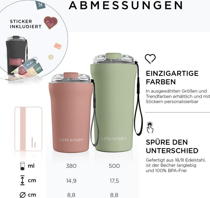 Image du produit Lars Nysøm Gobelet thermique en acier inoxydable Rørelse (0.50 l)