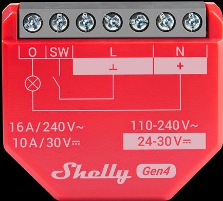 Produktbild Shelly 1PM Gen4 4-pack (Schaltaktor)