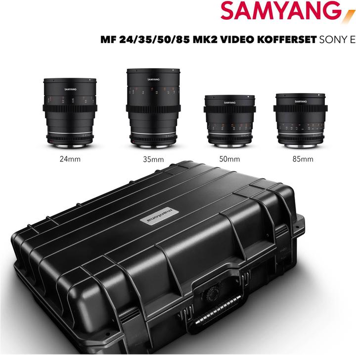 Image du produit Samyang MF 24/35/50/85 MK2 Kit valise VDSLR Sony E (Sony E, Plein format)