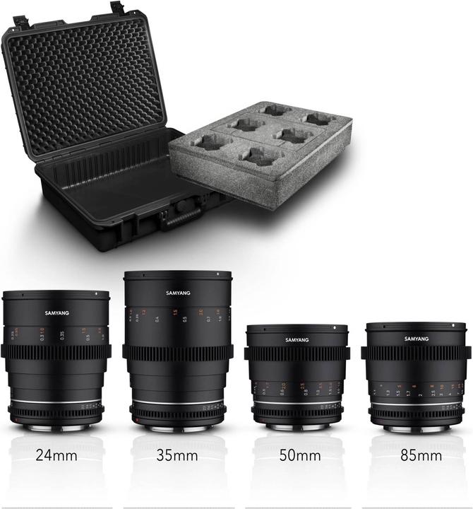 Image du produit Samyang MF 24/35/50/85 MK2 Kit valise VDSLR Sony E (Sony E, Plein format)