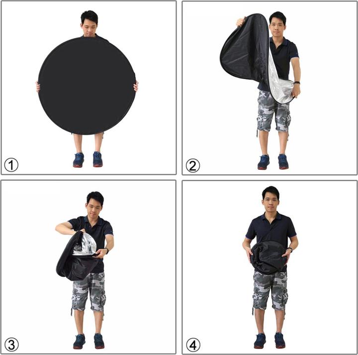 Immagine prodotto Puluz Riflettore pieghevole sistema 5 in 1 (Riflettore pieghevole, 110 cm)