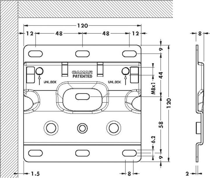 Image du produit Camar Plaque de suspension (1 pcs)