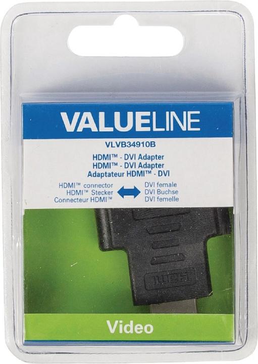 Actual product image Valueline vlvb34910b Power Supply Connector, DVI-HDMI, Female, Black (HDMI)